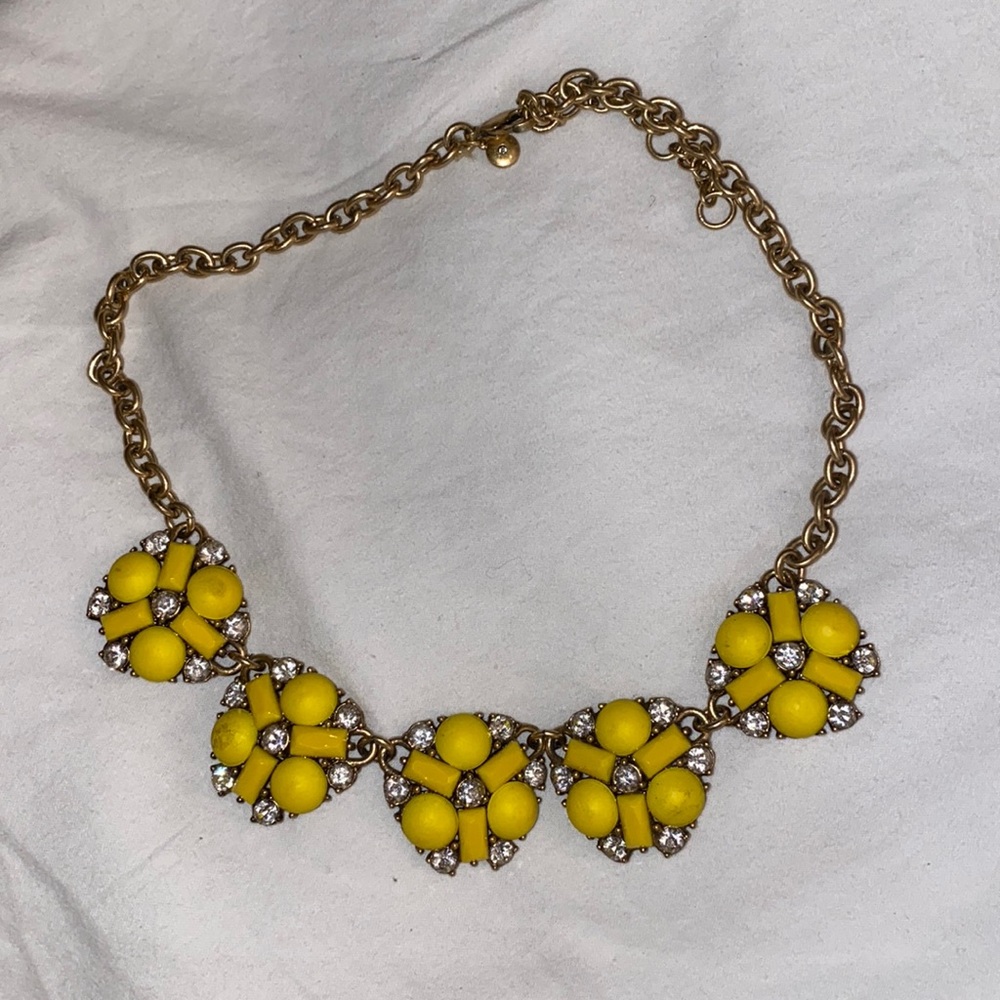 J Crew Yellow Statement Necklace